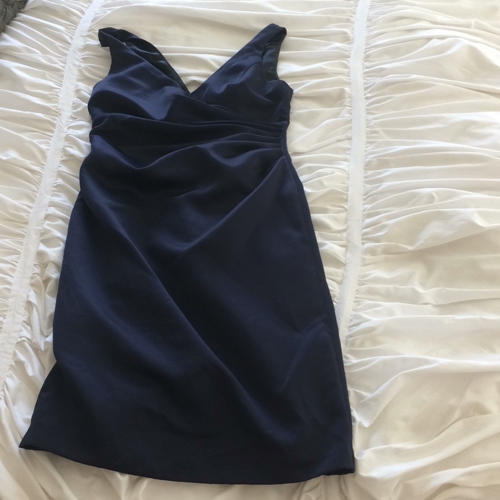 Navy dress -silky and lined !